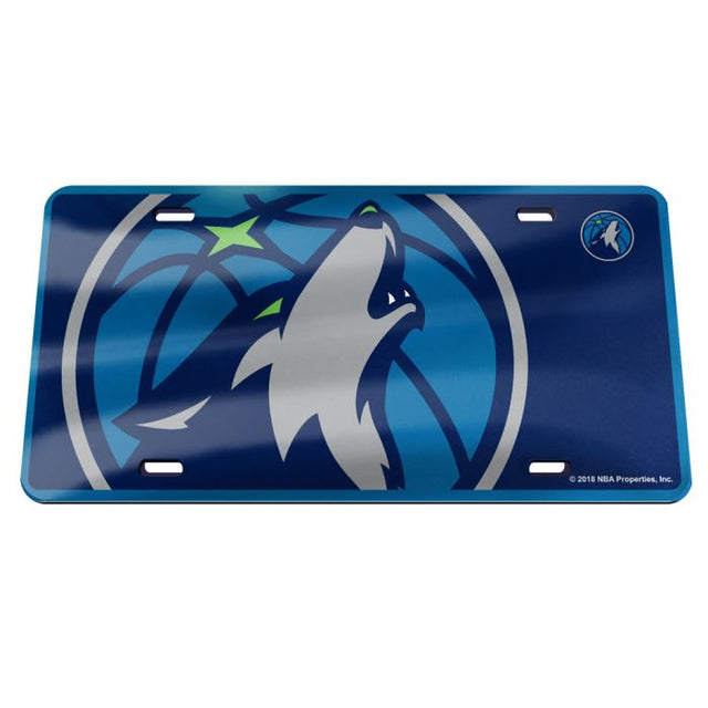 Minnesota Timberwolves MEGA Specialty Acrylic License Plate