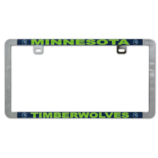 Minnesota Timberwolves Metal Lic. Plate Frame Slim