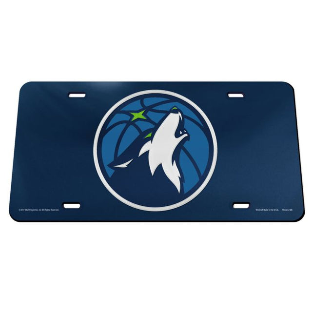 Minnesota Timberwolves Specialty Acrylic License Plate