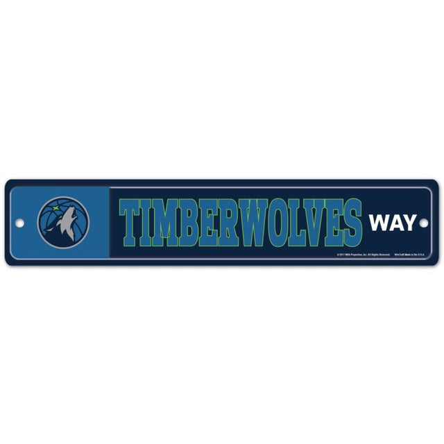 Minnesota Timberwolves Street / Zone Sign 3.75" x 19"