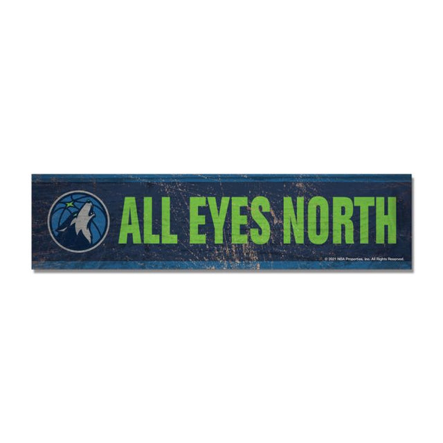 Minnesota Timberwolves Wooden Magnet 1.5" X 6"