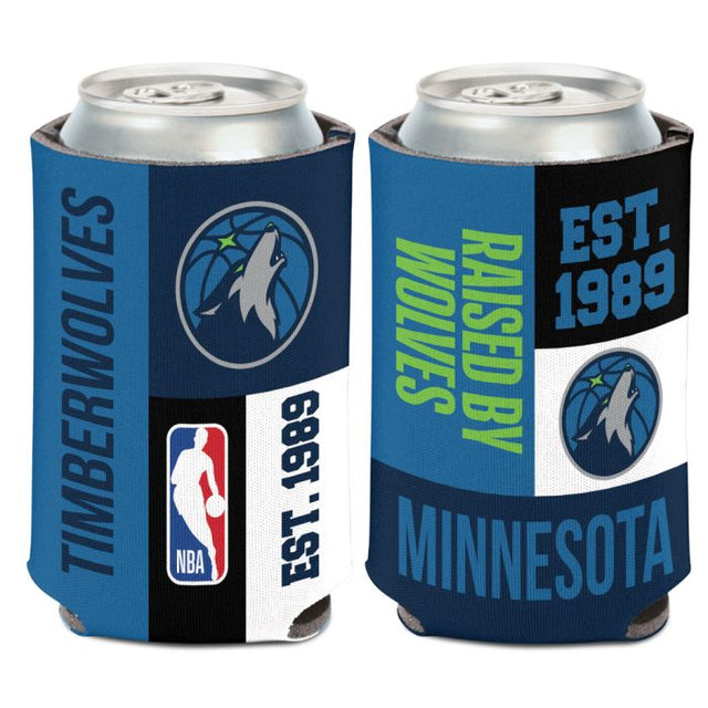 Minnesota Timberwolves color block Can Cooler 12 oz.