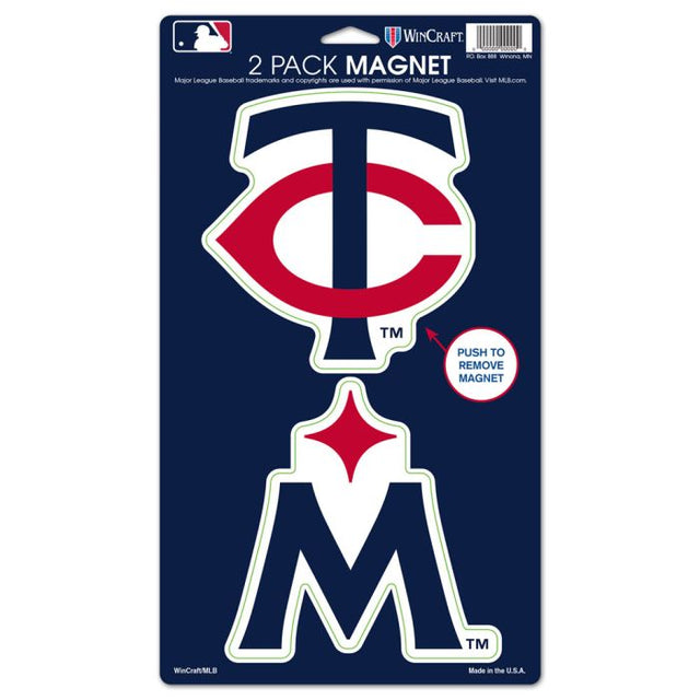 Minnesota Twins 2 Pack Magnets 5" x 9"