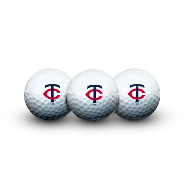 3 pelotas de golf de los Minnesota Twins en formato concha