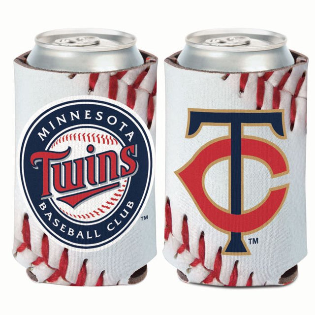 Enfriador de lata con diseño de pelota de Minnesota Twins de 12 oz.