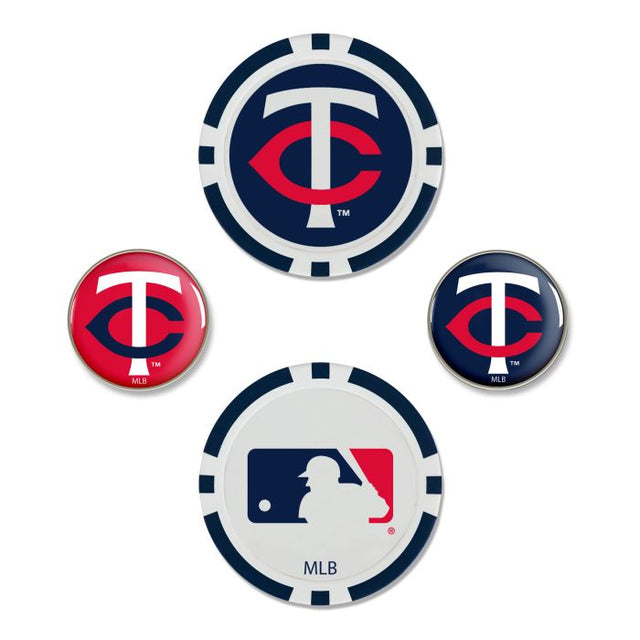 Juego de cuatro marcadores de pelota de los Minnesota Twins