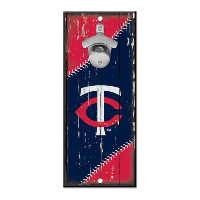 Minnesota Twins Bottle Opener Sign 5x11