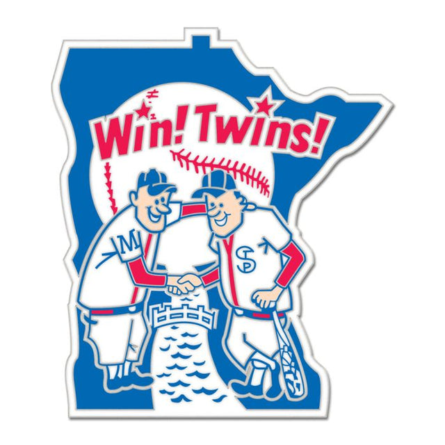 Tarjeta de joyería con pin esmaltado de colección COOPERSTOWN de los Minnesota Twins