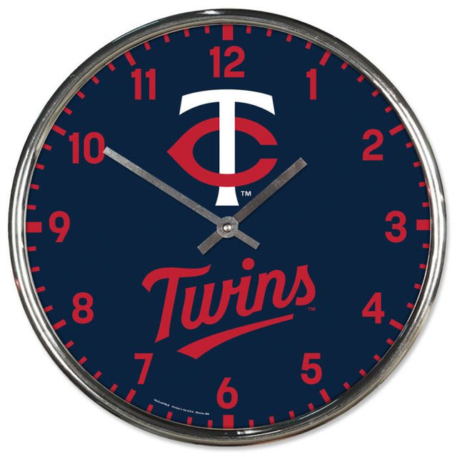 Minnesota Twins Chrome Clock