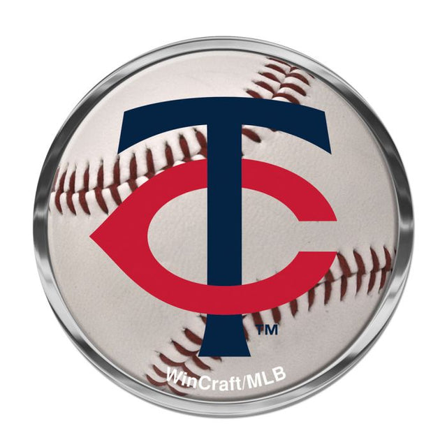 Emblema de metal cromado abovedado de los Minnesota Twins