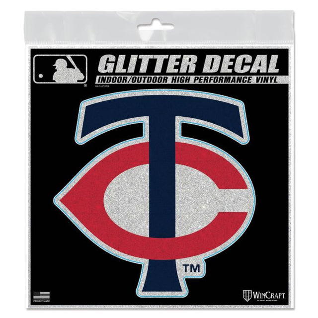 Minnesota Twins Decal Glitter 6" x 6"