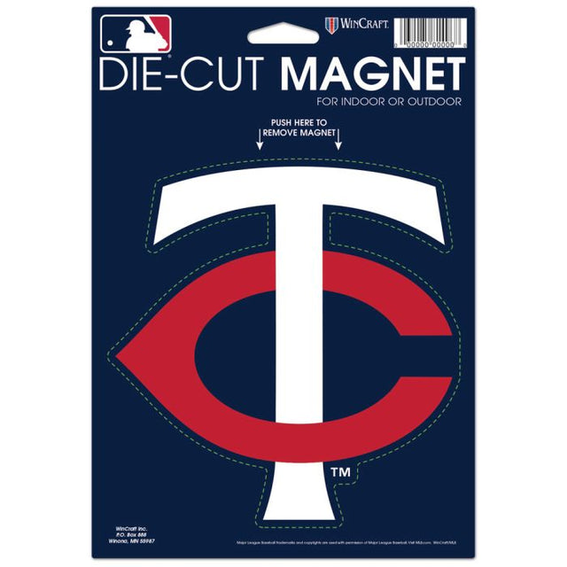 Imán troquelado con el logotipo de los Minnesota Twins, 6,25" x 9"