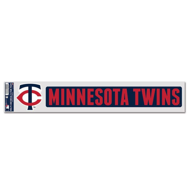 Calcomanías para fanáticos de los Minnesota Twins de 3" x 17"