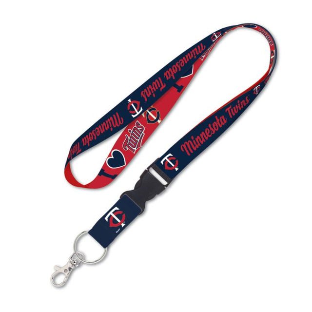 Minnesota Twins Heart Lanyard w/detachable buckle 1"