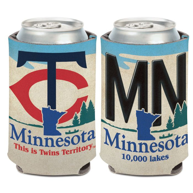 Enfriador de lata con placa de matrícula de Minnesota Twins de 12 oz.