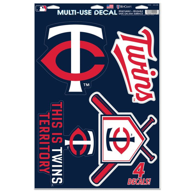 Calcomanía multiusos de Minnesota Twins de 11" x 17"