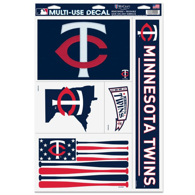 Calcomanía multiusos de los Minnesota Twins, 11" x 17"