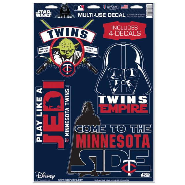 Calcomanía multiusos de Minnesota Twins de 11" x 17"