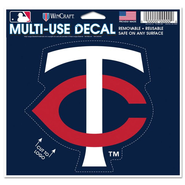 Calcomanía multiusos de Minnesota Twins: logotipo recortado de 5" x 6"