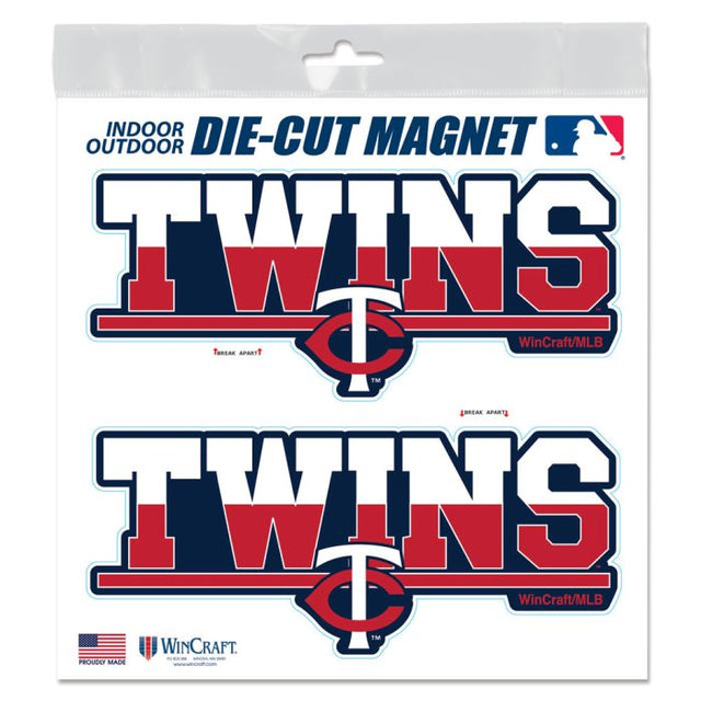 Imanes para exteriores de los Minnesota Twins de 6" x 6"