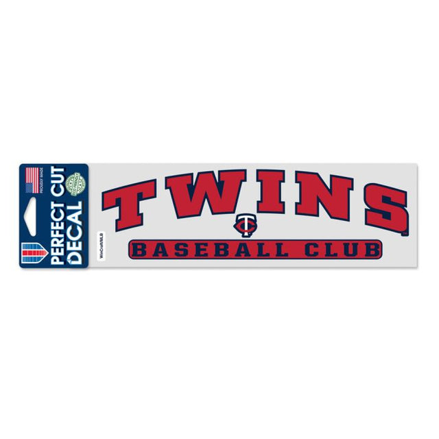 Calcomanías de corte perfecto de Minnesota Twins de 3" x 10"