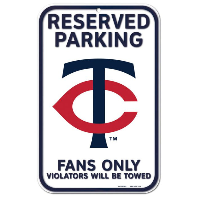 Minnesota Twins Plastic Sign 11" x 17"