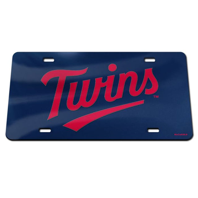 Matrícula acrílica especial de los Minnesota Twins