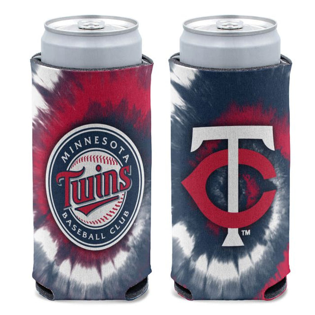 Enfriador de latas delgado de 12 oz con estampado TIE DYE de Minnesota Twins