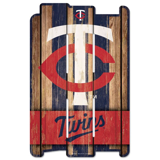 Minnesota Twins Wood Fence Sign