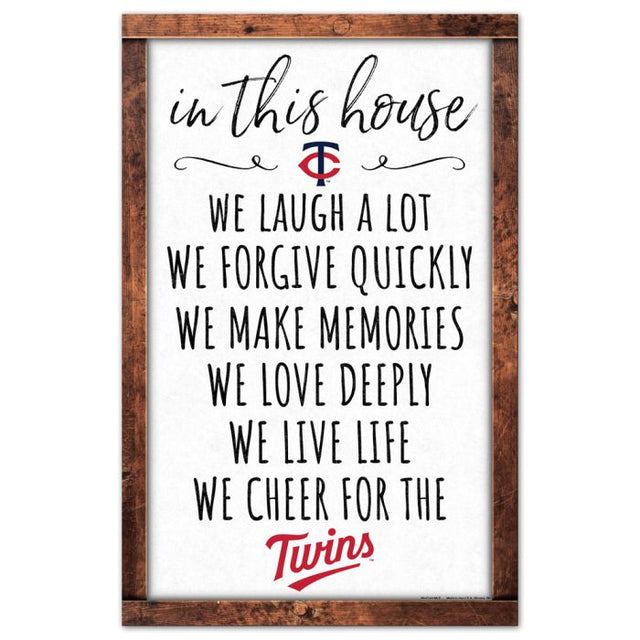 Minnesota Twins Wood Sign 11" x 17" 1/4" thick