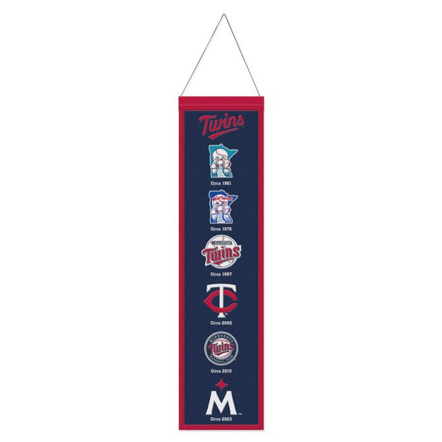 Bandera de lana de los Minnesota Twins de 20 x 81 cm