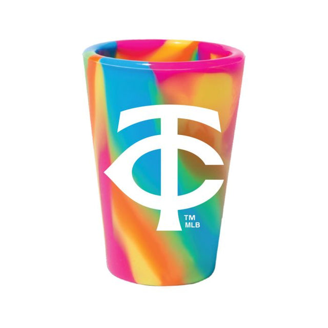 Vaso de chupito de silicona de 1,5 oz con diseño hippie de los Minnesota Twins