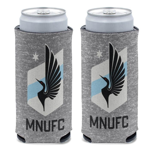 Enfriador de latas delgado de 12 oz con diseño jaspeado del Minnesota United FC