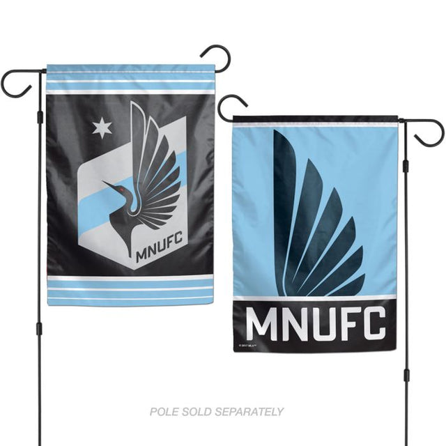 Banderas de jardín con el logotipo de Minnesota United FC, de 2 lados, 12,5" x 18"