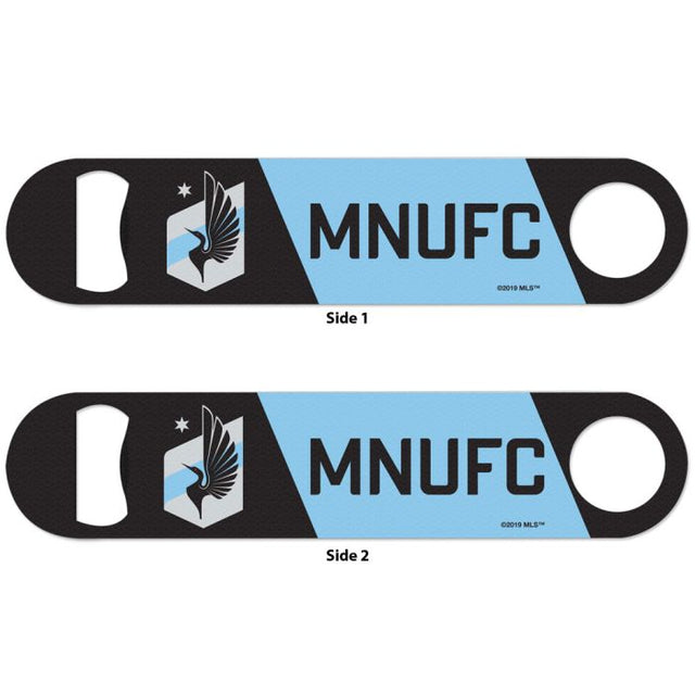 Abridor de botellas de metal de dos caras del Minnesota United FC