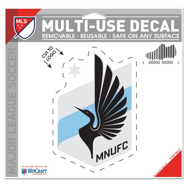 Calcomanía multiusos del Minnesota United FC: logotipo recortado de 5" x 6"