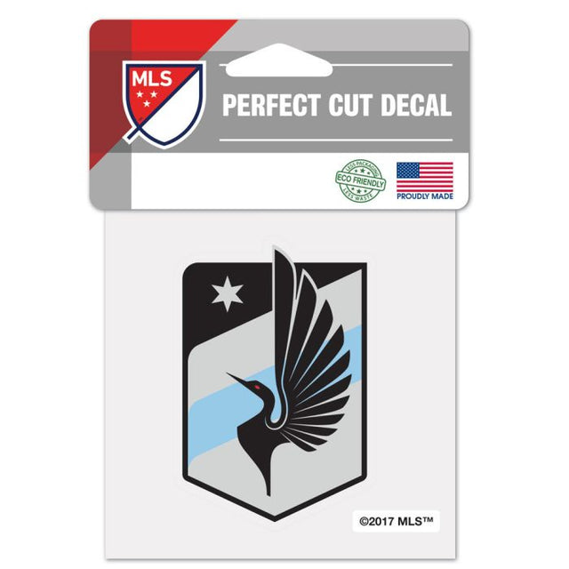 Calcomanía de color de corte perfecto de Minnesota United FC de 4" x 4"