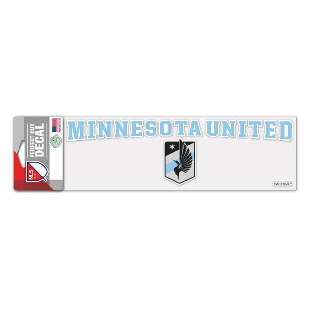 Calcomanías de corte perfecto de Minnesota United FC de 3" x 10"