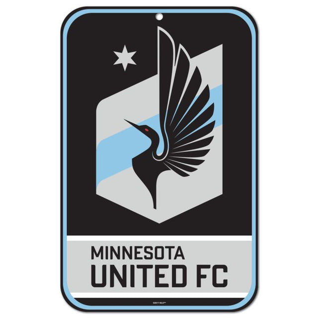 Letrero de plástico de Minnesota United FC de 11" x 17"