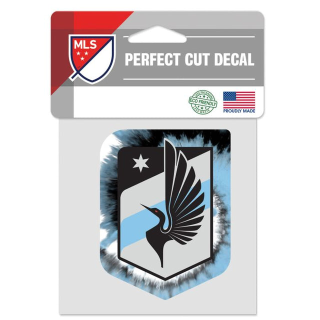 Calcomanía de color de corte perfecto con teñido anudado del Minnesota United FC, 4" x 4"