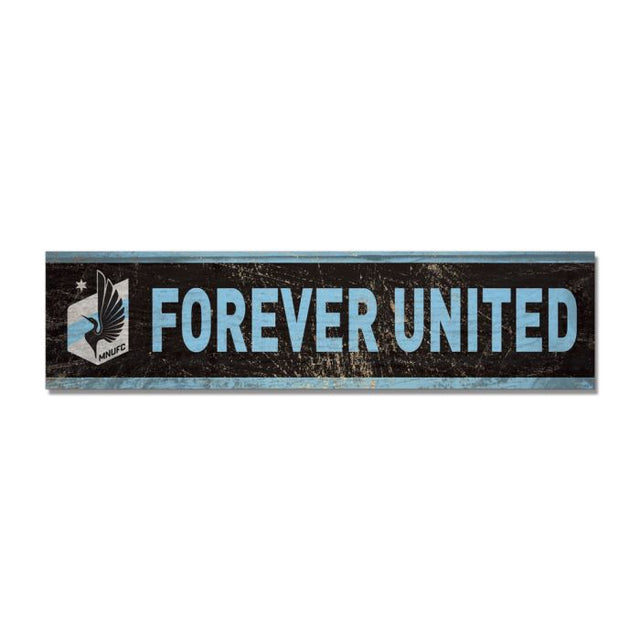 Imán de madera de Minnesota United FC de 1,5" x 6"