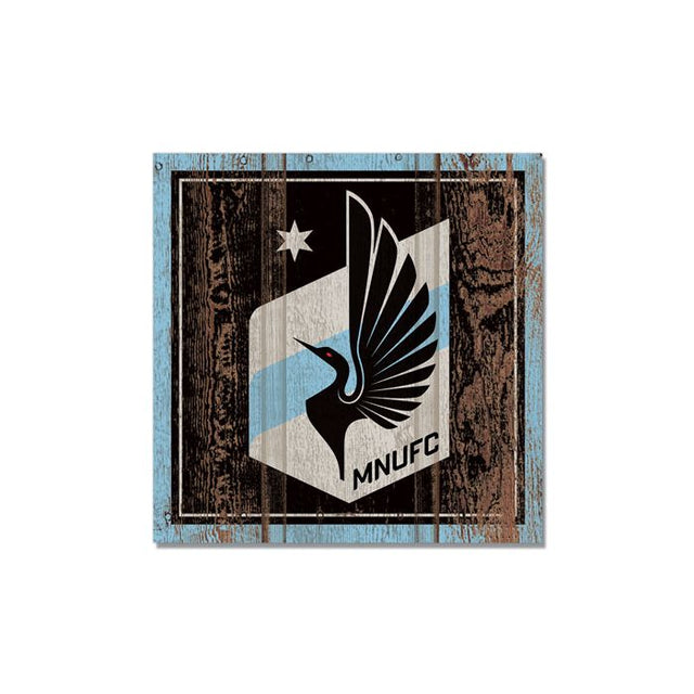 Imán de madera de Minnesota United FC de 3" x 3"