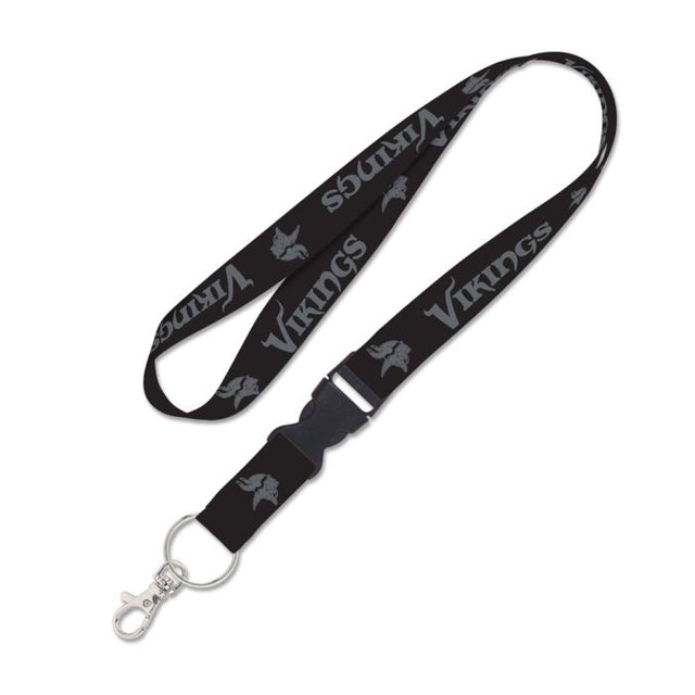 Minnesota Vikings BLACKOUT Lanyard w/detachable buckle 1"