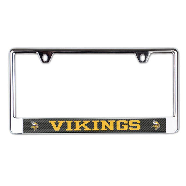 Minnesota Vikings CARBON Lic Plate Frame B/O Printed