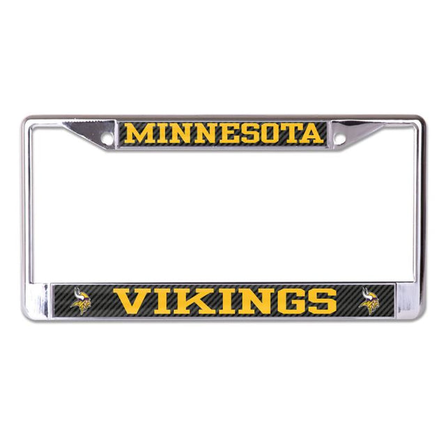 Minnesota Vikings CARBON Lic Plt Frame S/L Printed