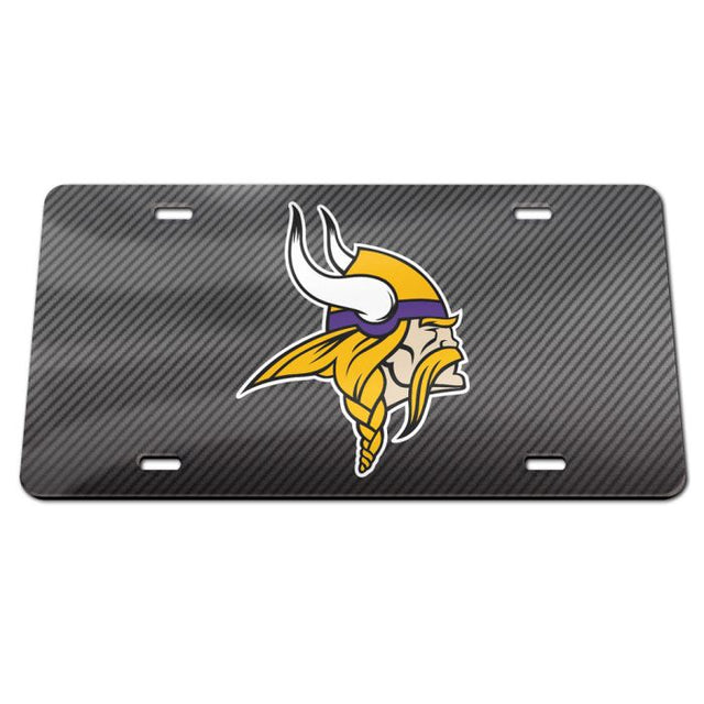 Minnesota Vikings CARBON Specialty Acrylic License Plate