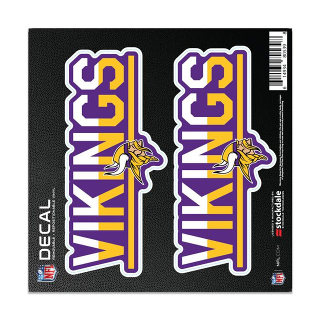 Calcomanía para todo tipo de superficies COLOR DUO de Minnesota Vikings, 6" x 6"