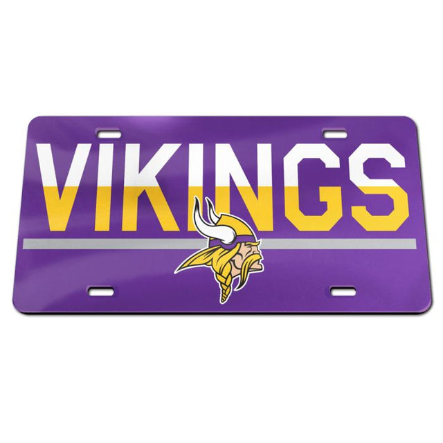 Placa de matrícula especial de acrílico COLOR DUO de Minnesota Vikings