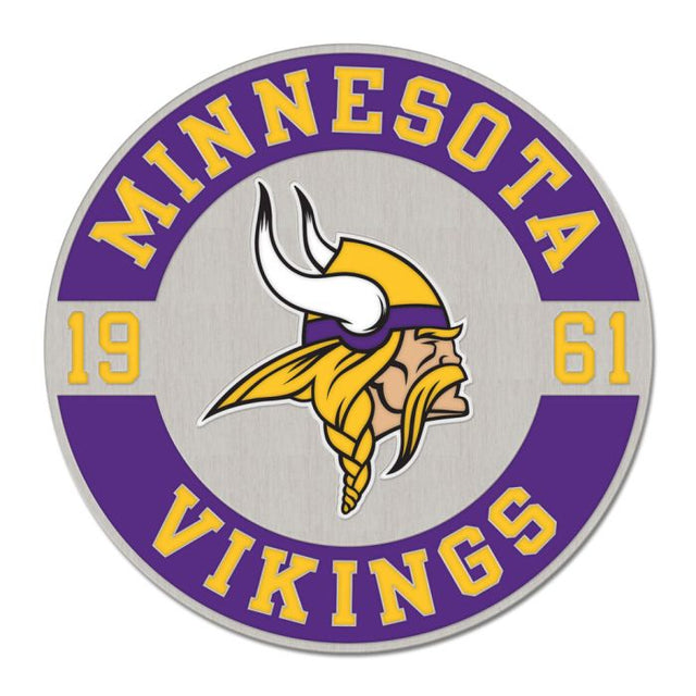 Minnesota Vikings Established Collector Enamel Pin Jewelry Card