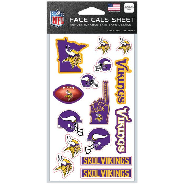 Minnesota Vikings Face Cals 4" x 7"